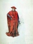 Étude de costume pour le Cardinal Malaspina